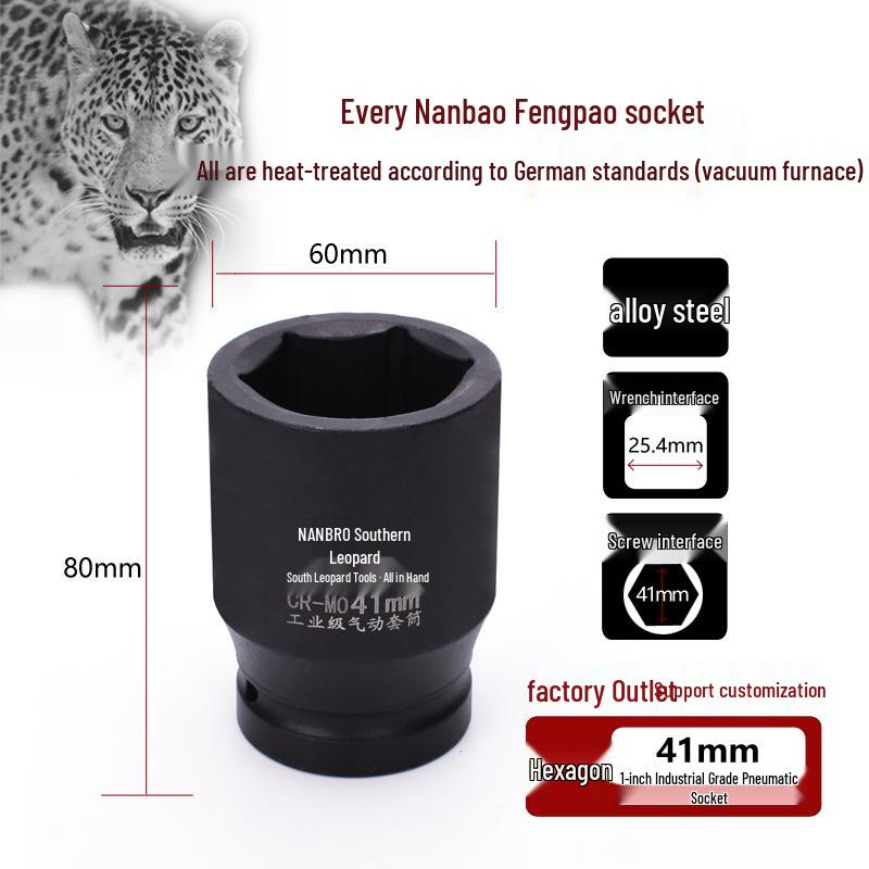 Industrial Grade Heavy Duty 1-Inch Pneumatic Hex Socket for Truck Tires