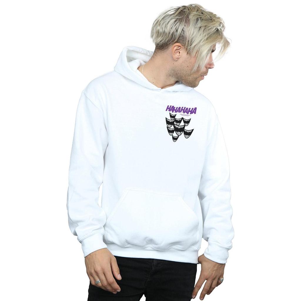 DC Comics Mens Batman Joker Smile Breast Print Hoodie