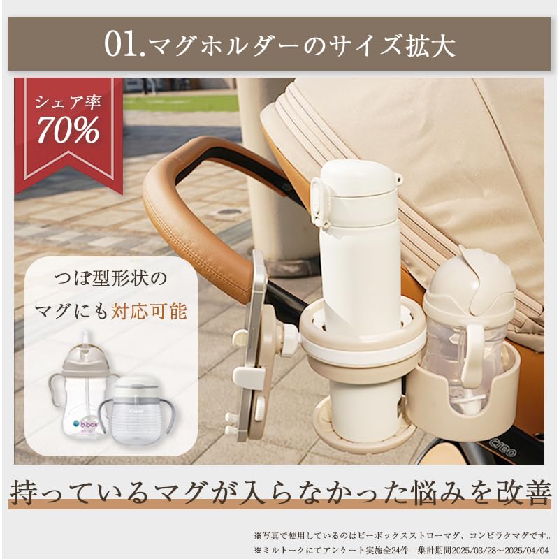 Dreamag Can Fit Colulu Dreamag Stroller Drink Cup Holds 2 Baby and Adjustable Mounts In Cars and Bicycles [Only Mugs] Holder, 2-in-1 Holder, 2-in-1