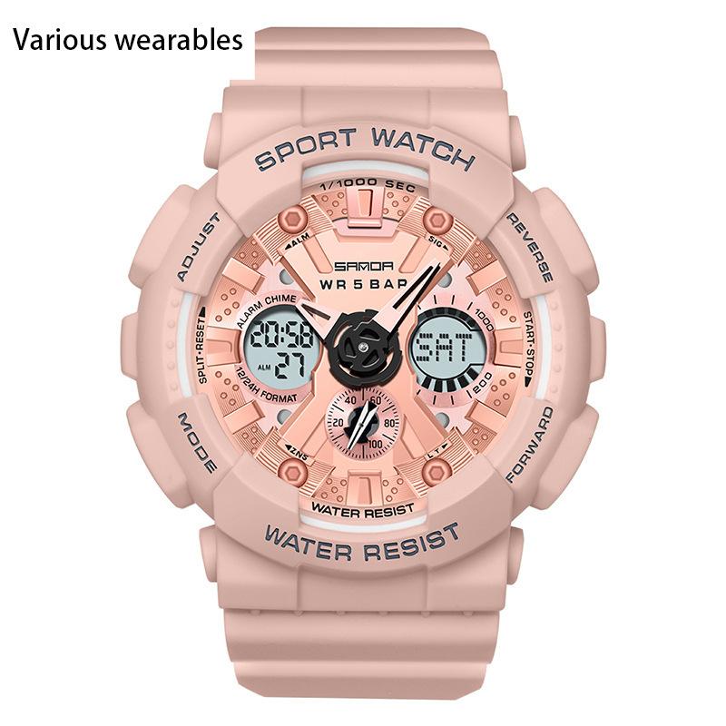 Pánské stylové Harajuku trendy digitální sportovní voděodolné pro muže a ženy, korejská verze Jednoduché elektronické hodinky