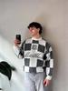 Unisex Heavyweight Plaid Patchwork Winter Sweater - European & American Streetwear