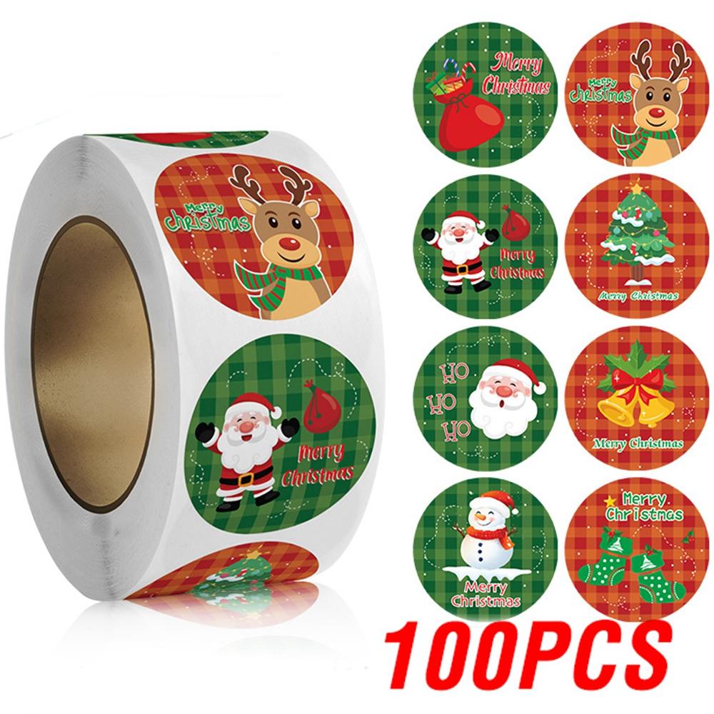 100-500Pcs Top-Grade Merry Premium-Quality Christmas First-Class Stickers Top-Grade Christmas High-Standard Theme Top-Grade Seal High-Standard