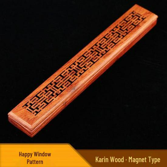 Vietnamese Rosewood Incense Burner - Hollow Red Wood Agarwood Incense Stick Holder and Ceremony Gift