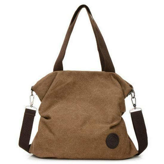 2023 Trendige Schulterhandtasche aus Canvas für Damen im koreanischen Stil – lässig, groß, schlicht und modisch.