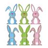 Easter Bunny Wooden Sign with Bow Tie Decoration for Tiered Tray Display at Farmhouse Holiday Party and Events