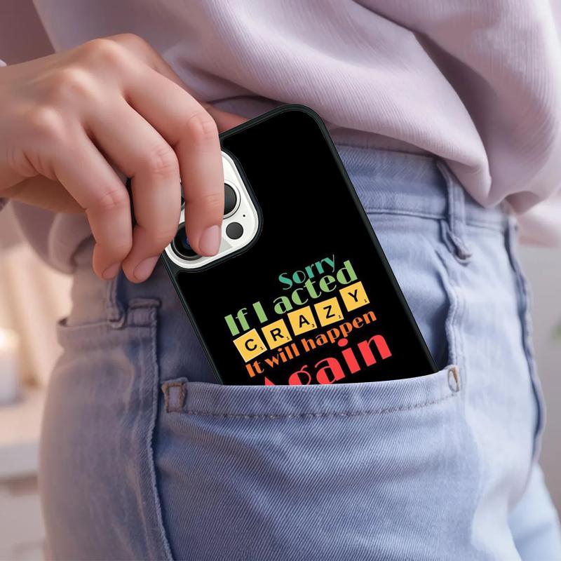 Funny Letter Sorry If Phone Case For iPhone 17 Air 15 16e 14 13 Pro Max Coque 12 11 Pro Max PLUS cover