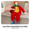 Clown Figurine with Cloth Body Adorable Handmade Lovely