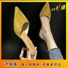 Slippers Girl 2025 Spring and Summer Wear Fashion Versatile Internet Celebrity Fairy Style Bag Head Half Slippers Thin Heel Pointed Sandals