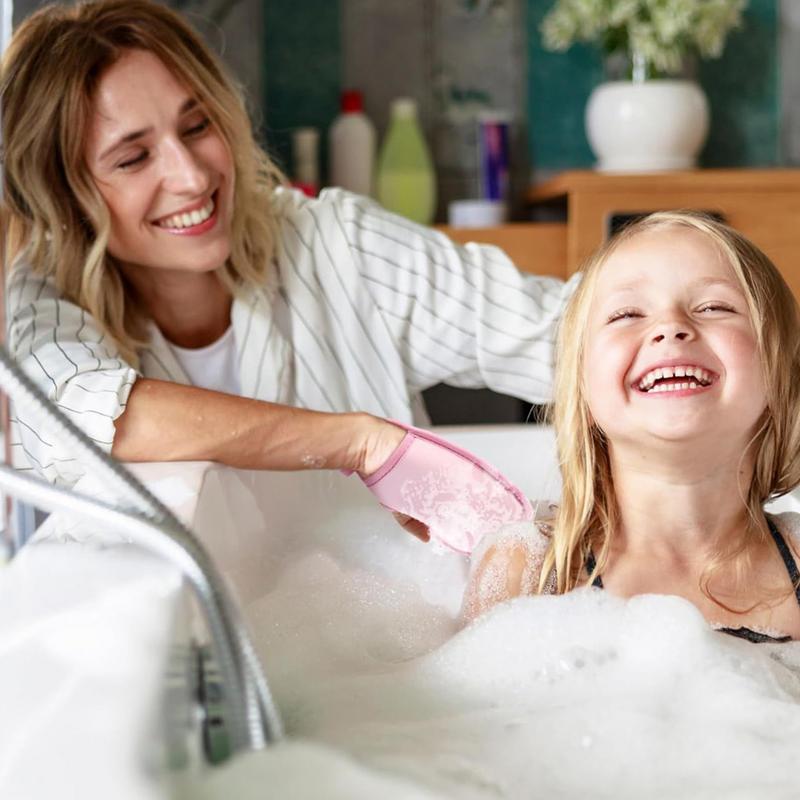 Guanti da Bagno 4X Guanto Esfoliante Asciugatura Rapida Riutilizzabili Guanti di Grado Spa Massaggio Delicato Spazzolatura a Secco Per Pelli Sensibili Pulizia