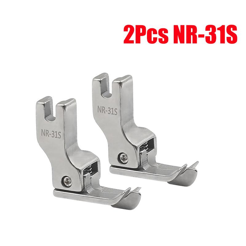 2PCS NR-31S NL-31S Right Left Stitch in Ditch Guide Presser Foot For Pack Waist Hidden Industrial Lockstitch Sewing Accessories