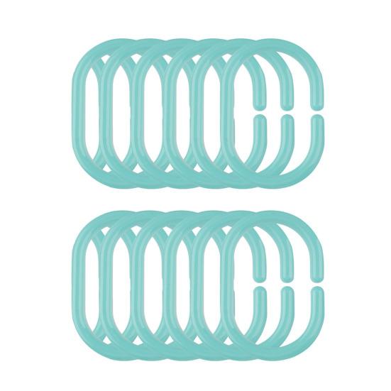 

12 шт. крючков для душевой занавески, прочный универсальный держатель для душевой стойки в форме буквы С, аксессуары для штор в ванной комнате 12pcs