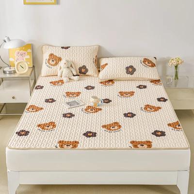 New Summer Latex Mat Kit Cooling Feel Bed Pad and Pillowcase Cold Sleeping Bed Mat Bedsheet Breathable Folding Cool Mattress Mat