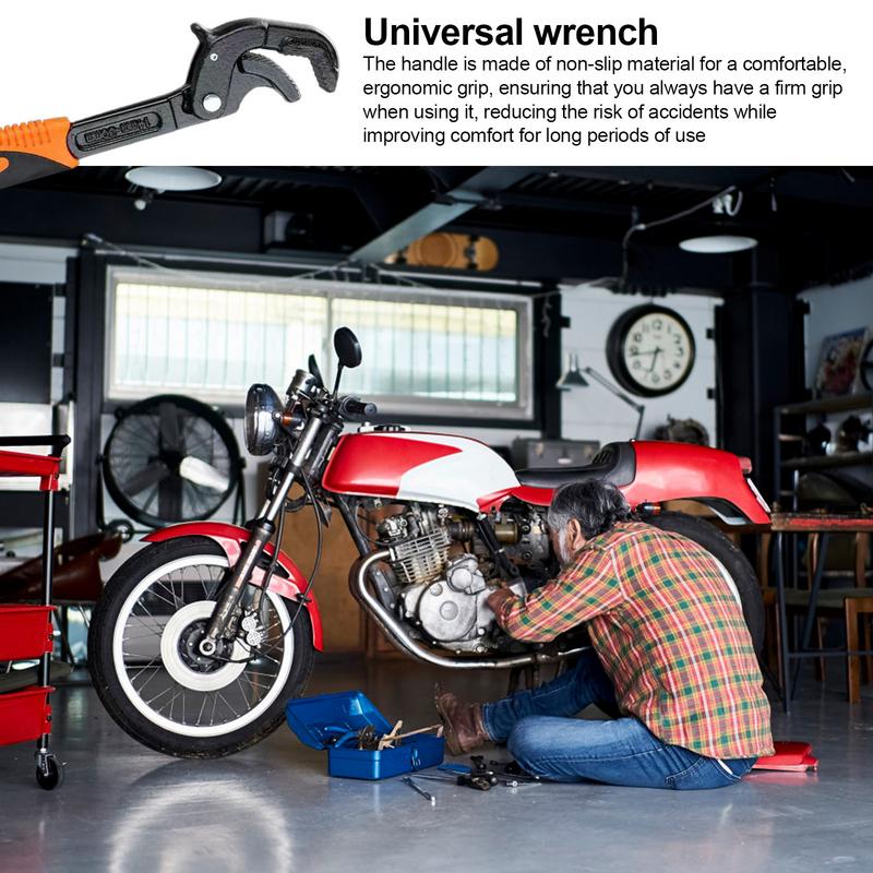 Pipe Wrench Safe Non-Slip Handle Pry Bar Car Wrench With Pointed Tail For Home Bathroom Kitchen Garage Car Repair Workplace