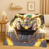 Sanrio Gundam Robot Cartone Animato Regalo di Natale Coperta in Flanella, Coperta Morbida Calda in Peluche per Casa Camera da Letto Letto Divano Copertura Ufficio
