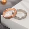 Korean Style Frosted Titanium Steel Ring In Rose Gold - Simple, Trendy, and Popular.