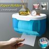 3 Colors Bathroom Toilet Paper Towel Holder Wall Mount Plastic WC Toilet Paper Holder with Storage Shelf Rack Paper Storage Box