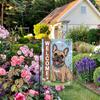 1pc French Bulldog Floral Welcome Garden Flag - 30.48x45.72 cm, Outdoor Yard Decor