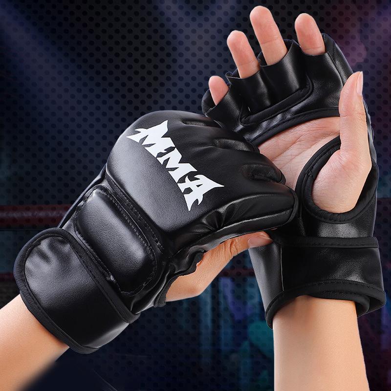 Boxing Gloves Half Finger Gloves Thickened Adult Gloves Punching Sandbag Fighting Fighting Gloves