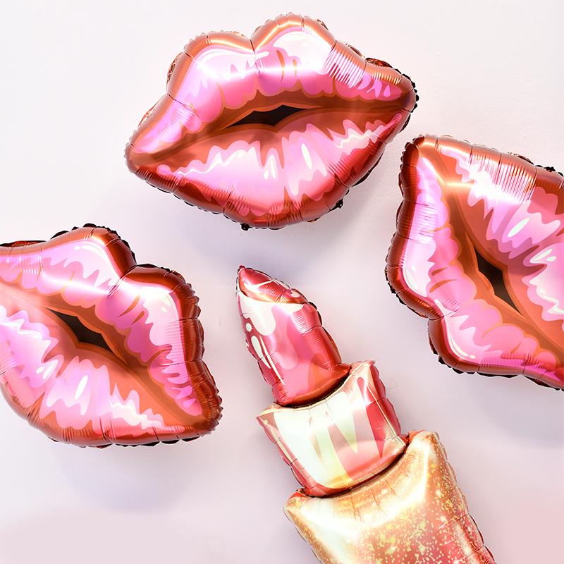 LOVE Letter Foil Balloon Lipstick Red Lip Foil Balloon Anniversary Wedding Valentine's Day Birthday Party Decoration Bridal Ball