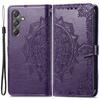 Pour Samsung Galaxy A15 4G/A15 5G Étui Cuir Motif Mandala en Relief Housse de Téléphone