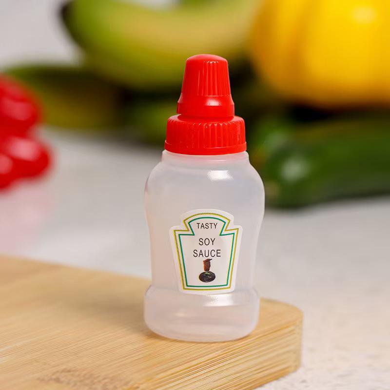Portable Mini Squeeze Bottle for Tomato Salad Dressing and Honey Dispenser