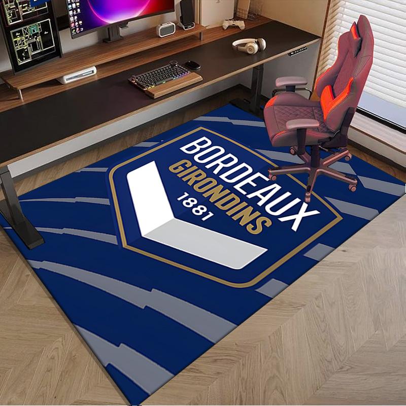 Giron-de Football Crest Printed Area Rug for Office, Chair Rug, Decorative Carpet Floor Mat, Large Size Fan gifts Christmas gifts