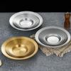 ZISIZ Stainless Steel 3-Compartment Shallow Plate Set
