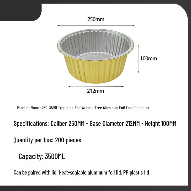 Handun Heat Sealable Aluminum Foil Food Containers with Lids