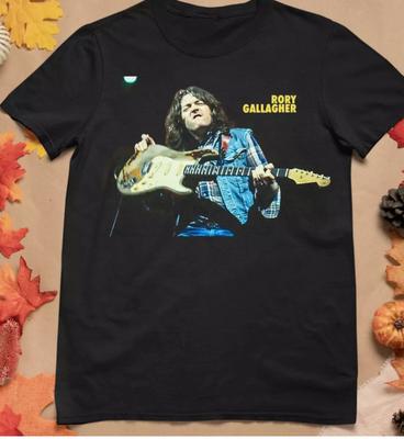 26 Cantante Famoso Rory Gallagher Maglietta Nera in Cotone da Uomo Tutte le Taglie S M L 234XL Maglietta Unisex