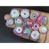 272Cts.Color Enhanced Rainbow Solar Cab Agate Round Loose Gemstone 12Pcs Lot C-2152