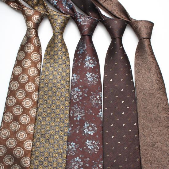 Men Tie Bright Color Multiple Pattern Design Dress Suit Tie Versatile Business Trip Neckwear Outfit Accessory