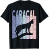 Caracal Vintage Caracal Cat Retro Wild Cat Zoology T-Shirt(1)