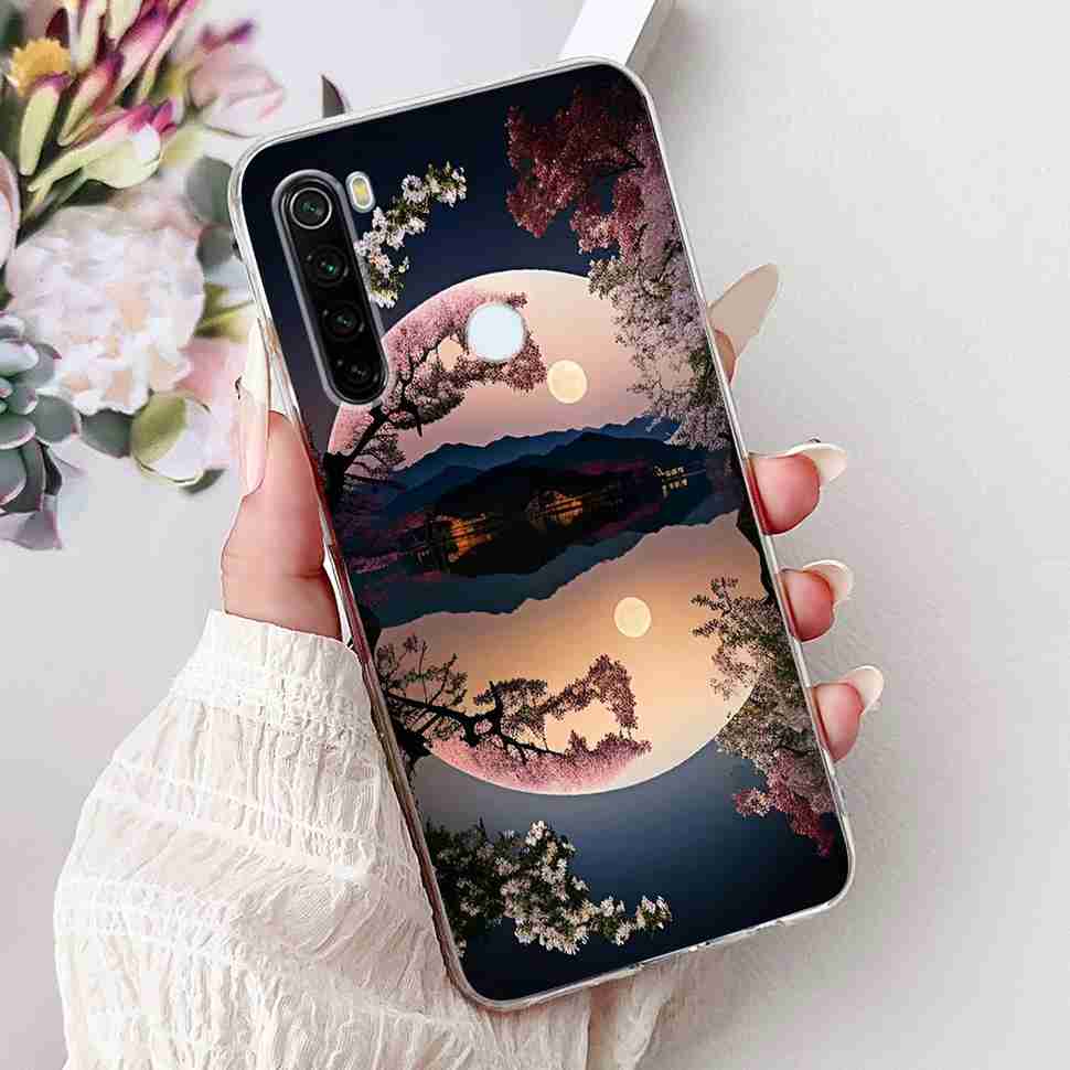 For Xiaomi Redmi Note 8 Case Vintage Dragon Luxury Flower Soft Silicone TPU Cover For Redmi Note8 Note 8T Phone Cases Shockproof