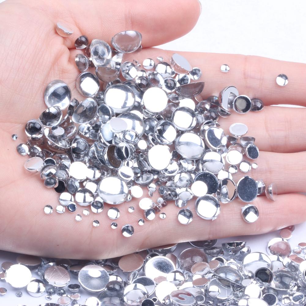3mm Half Beads Facets Flatback Resin Rhinestones for DIY Jewelry Bags Shoes Phone Case Decorations 10000pcs