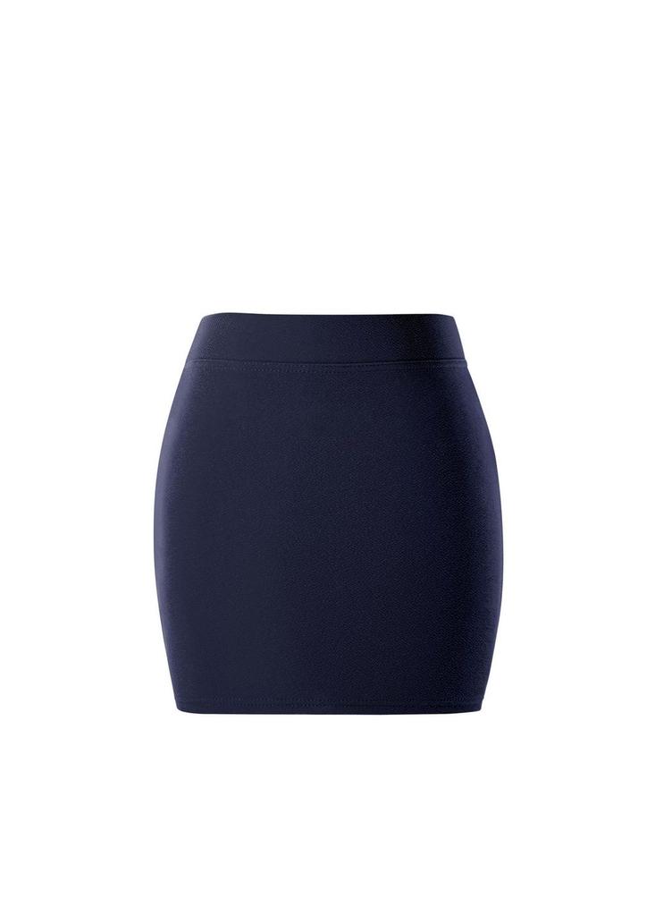 Solid Color Spring Summer Short Skirt With Hightemperature Setting For Office Wear