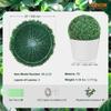Artificial Topiaries Boxwood Trees, 20” Tall (2 Pieces), Ball-Shape Faux Topiaries Plant, All-year Green Feaux Plant Decorative Balls for Backyard,