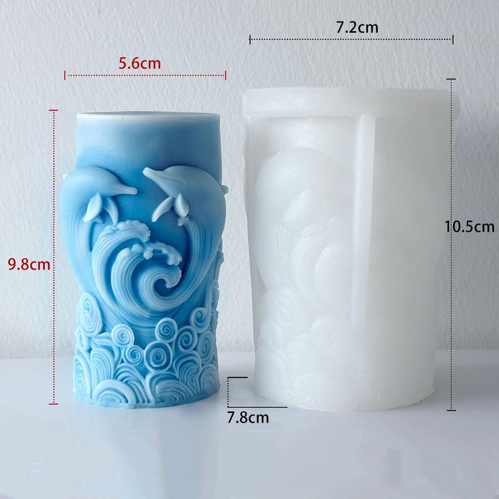 Marine Jellyfish Candle Mold High-Quality Ocean Silicone Candle Mold Cylindrical Aroma Candle Mold Marine-Themed For Gifts