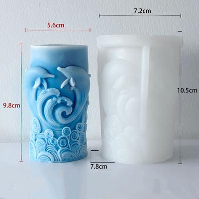 Marine Jellyfish Candle Mold High-Quality Ocean Silicone Candle Mold Cylindrical Aroma Candle Mold Marine-Themed For Gifts