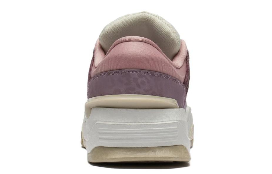 Li Ning Ginseng & Starlight Canchun Leather Low Top Skateboard Shoes Women's White Purple AGCS246-4