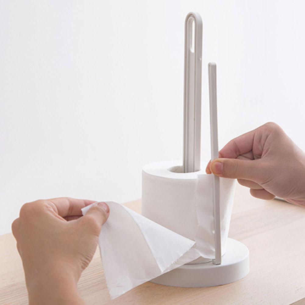 Nails-free Stand-type Kitchen Paper Holder Toilet Paper Roll Rack Table Paper Towel Tissue Stand