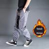 Men's Fashionable Multi-Pocket Cargo Pants: Autumn/Winter Thick Joggers with Loose Fit and Tapered Legs