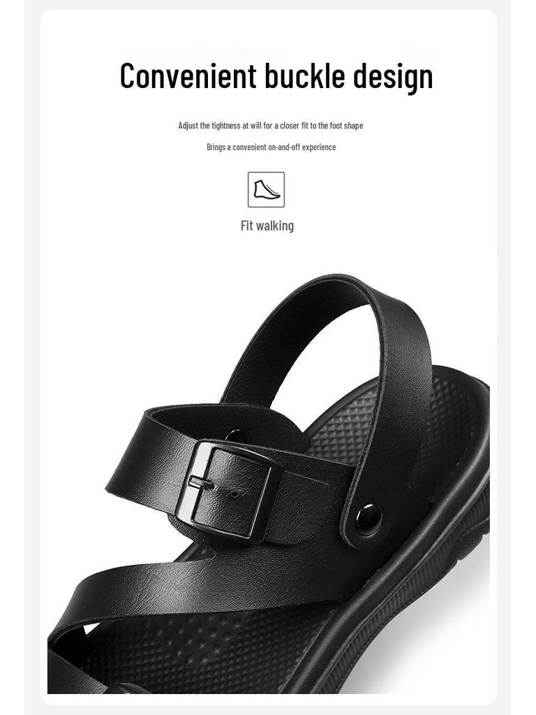 2024 Men's Beach & Home Fashion Sandals: Trendy, Dual-Use Flip-Flops