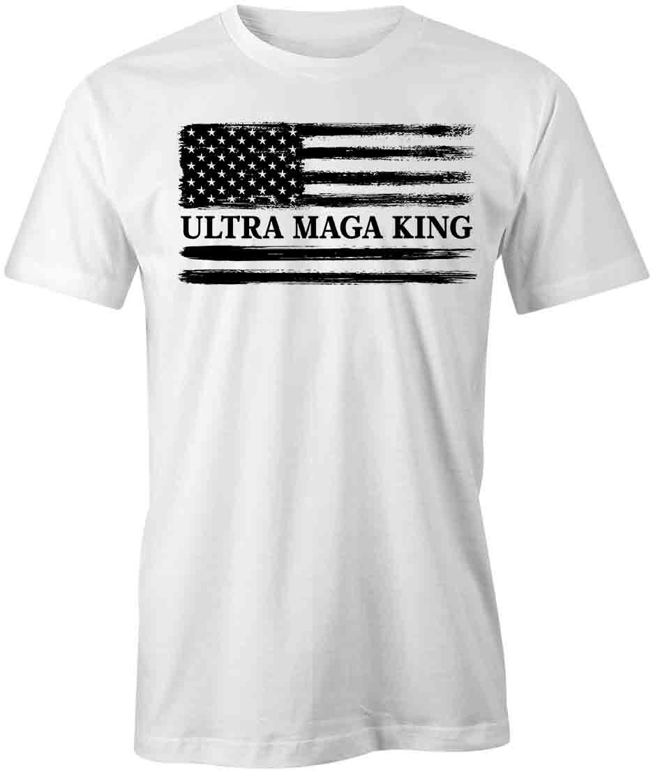 ULTRA MAGA KING FLAG TShirt Tee Short-Sleeved Cotton S1WSA953 TRUMP POLITICAL XXXXL