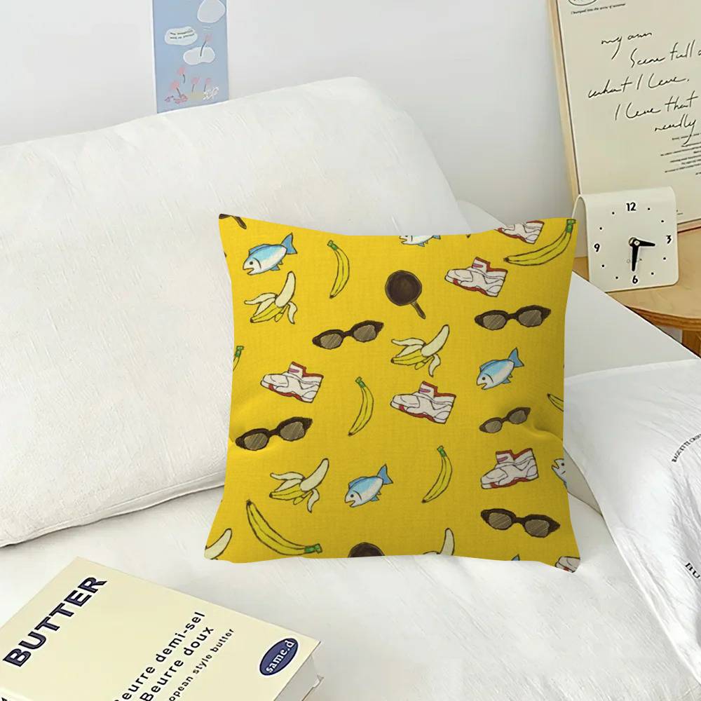 Crime anime BANANA FISH   Office Cushion Pillowcase Car Cushion Cover45X45CM Lumbar Pillowcase Sofa Pillowcover