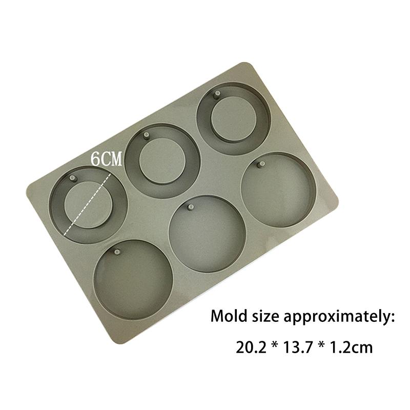 

6 Cavity Round Disc Silicone Mold For Baking Egg Bites Muffin Top Pan Chocolate Cake Pie Custard Tart Bakeware Tools Candle Mold