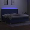 VidaXL Sommier à Lattes de Lit avec Matelas et LED, Lit Rembourré avec Tête de Lit, Lit Double, Lit Adulte de Chambre, 3138747