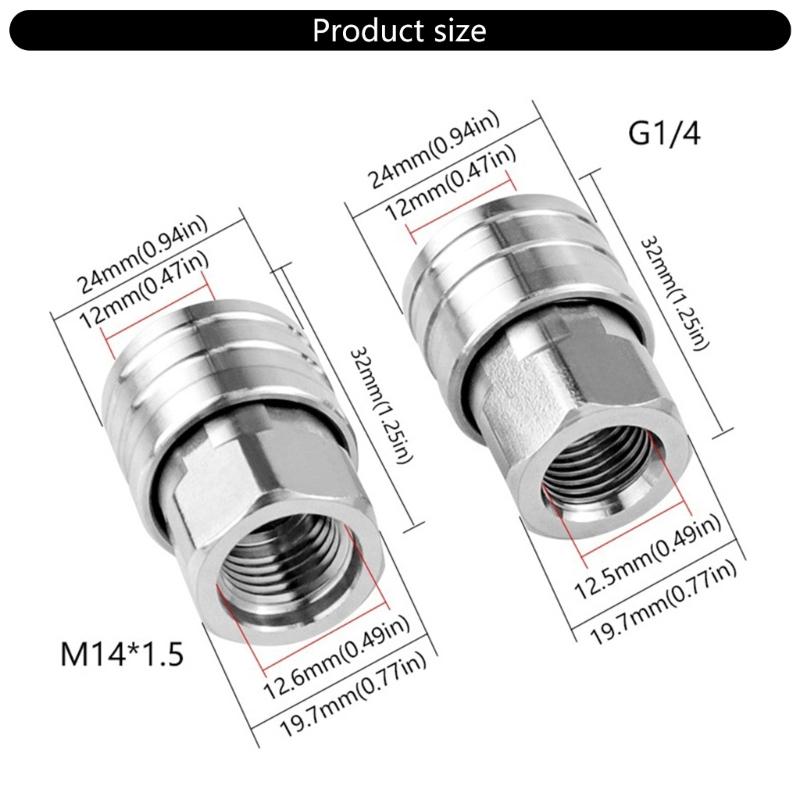 Stainless Steel Quick Connection Pressure Washer Couplers 1/4inch Female Fittings Accessories for Enhancing Performances
