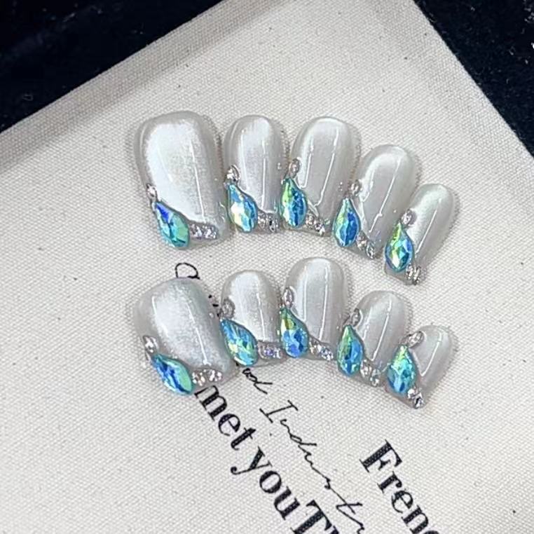 Pure Hand-made Phototherapy Wear Armor Tablets Mermaid Tear Wear Armor Finished Product Reusable Nail Patches