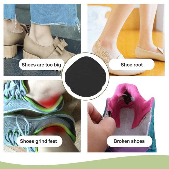 2 Pairs Shoe Heel Repair Patches Self-Adhesive Soft Inside Running Shoes Hole Repair High Heels Pain Relief Insert Cushions Pads Protectors Kit
