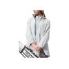 Fila Leisure Hooded Mid-Length Woven Jacket Women Jackets Semi-Transparent-Curtain-Gray A11W515713FGY